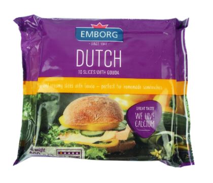 [106016] Emborg Cheese Slice 200g Burger