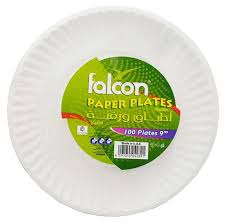 [612520348823] Disposable Plate Paper Falcon 9"