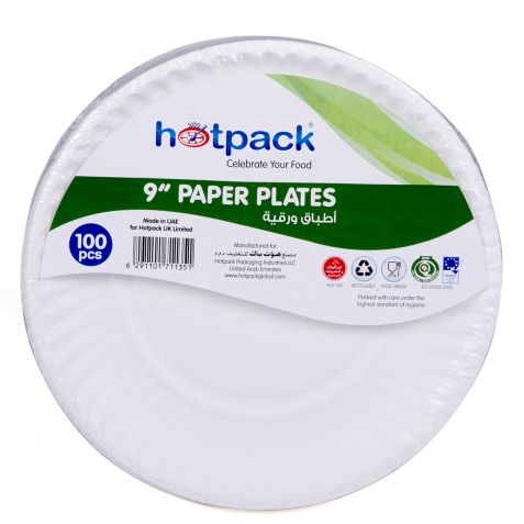 [9780201379648] Disposable Plate Paper Hotpack 9"