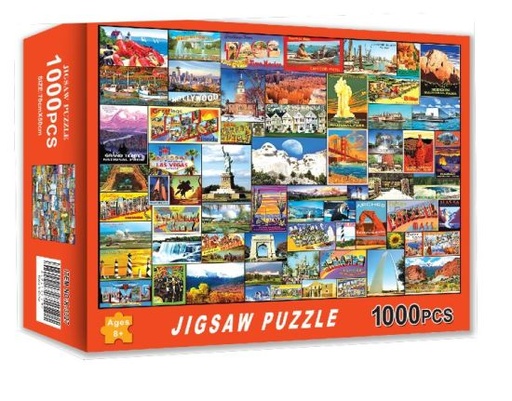 [621049] FashionME Jigsaw Puzzle Box See America 25*20*5.2cm