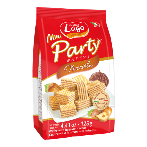 [8004800003416] Lago Mini Party Wafer Hazelnut 125g