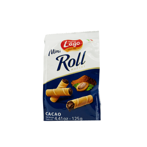 [452221] Lago Mini Roll Wafer Cocoa 125g