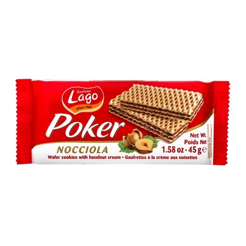 [452224] Lago Poker Wafer Hazelnut 45g