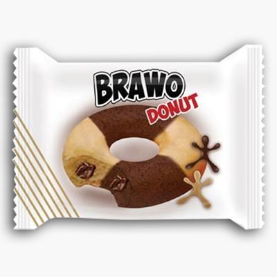 [8691720020519] Brawo Donut Vanilla Marble 55G