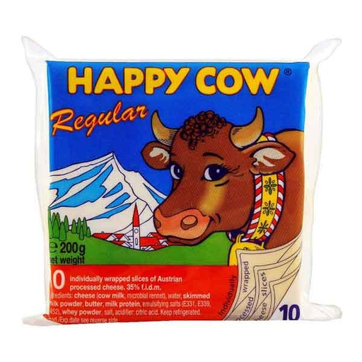 [106060] HappyCow Sliced Cheese Regular 200g