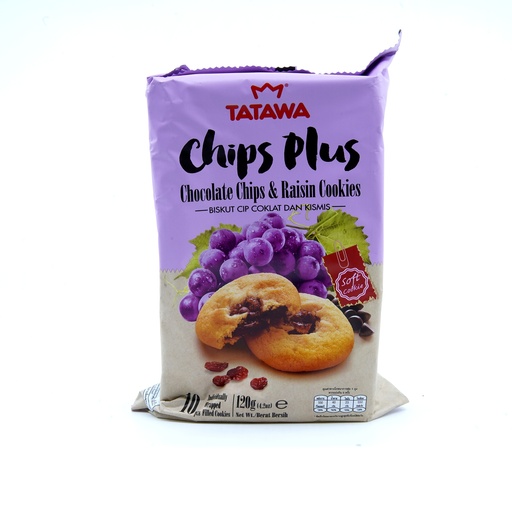 [451495] Tatawa Chip+ Raisin & Choc Cookies 120g Pkt