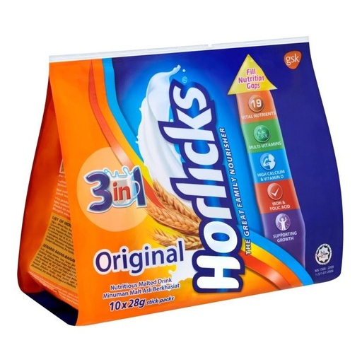 [412050] Horlicks 3in1 Original Powder 28g