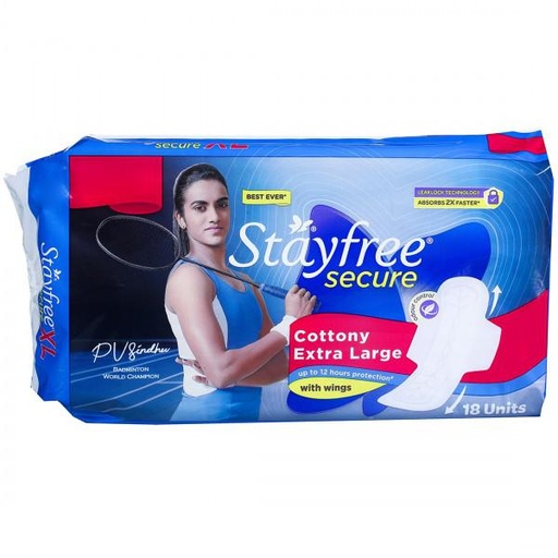 [8901012165799] Stayfree Secure Cottony XXL 18's