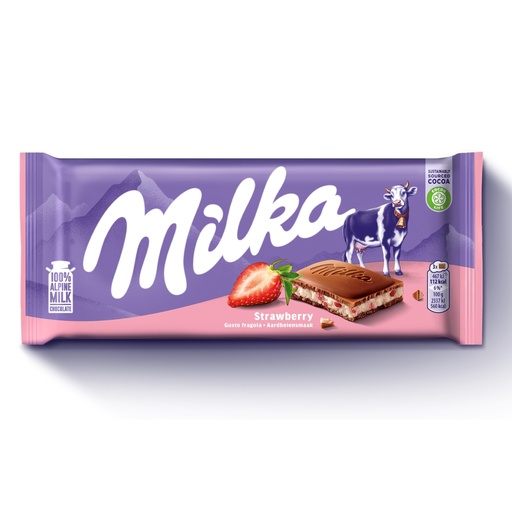 [7622200007332] Milka 100g Strawberry Chocolate