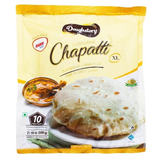 [205071] Doughstory Chapatti XL 600g 10's
