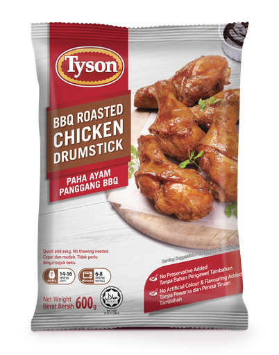 [204120] Tyson Chicken 600g BBQ Roast Drumstick