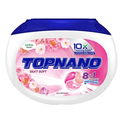 [610088] Top Detergent Capsule 480g Pink Silk Soft