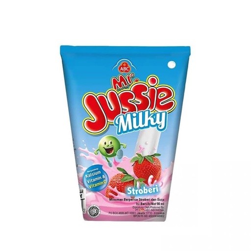 [105266] Mr Jussie Milky 90ml Strawberry
