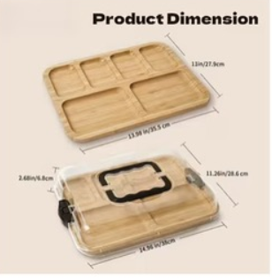 [524112] LDQ Bamboo Cheese Tray